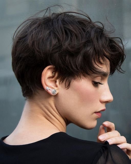 Parisian pixie haircut